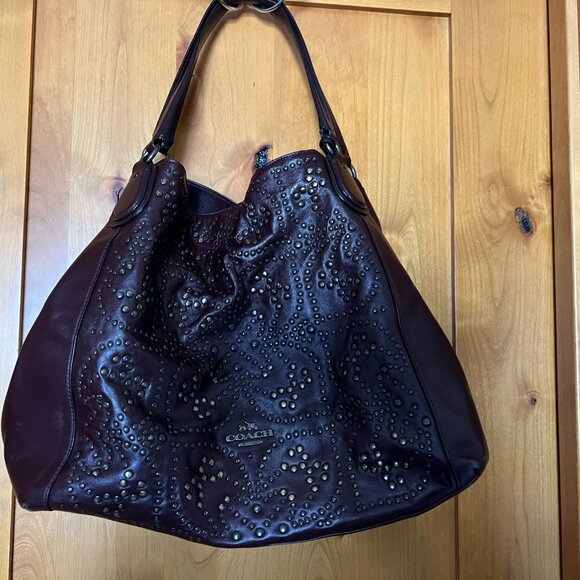 Coach New York Mini Stud Large Edie - Oxblood - 33534 and matching Wallet 52328 - Picture 5 of 12